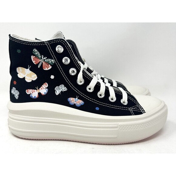Converse Chuck Taylor All Star Move Platform High Butterfly Wings W Size 8.5 - Picture 5 of 5